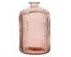 Rippled glass vase (Pink)
