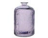 Rippled Glass Vase (Purple)