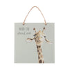 Giraffe Wooden Plaque - Born to Stand Out