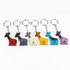Coloured Giraffe Keyrings 5 cm