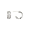 Indulgence - Rhodium Crystal Hoop Earrings