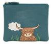 Bella Highland Cow Coin Purse Teal