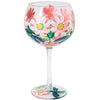 Flower Gin Glass Dragonflies