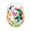 Hand Painted Stemless Glass Butterfly Garden