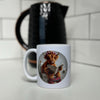 Mug - Tartan Highland Cow on toliet With Rollers