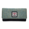 Ladies Envelope Purse - Turquoise Herringbone