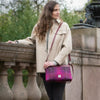 Large Shoulder Bag - Purple Check