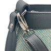 Large Shoulder Bag - Turquoise Herringbone