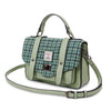 Medium Satchel - Green Dogtooth