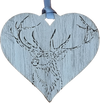Stag Engraved Heart