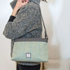 Large Shoulder Bag - Turquoise Herringbone