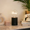 Wireless Black Wood Lamp
