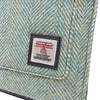 Satchel Bag - Turquoise Herringbone