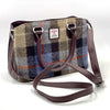 Top Handle Bag - Blue/Brown Check