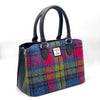 Top Handle Bag - Blue/Pink Check