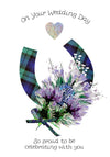 Wedding Horseshoe Thistle Card