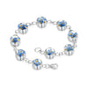 Silver Bracelet -  Forget-me-not - Round