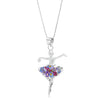 Silver Pendant - Purple Haze - Ballerina