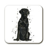 Coaster - Splatter Black Labrador