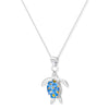 Silver Pendant - Forget-me-not - Turtle