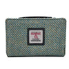 Zip Purse - Turquoise Herringbone