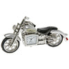 Silver Classic Motorbike Clock