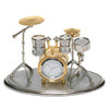 Silver & Gold Drum Kit Clock