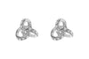 Indulgence - Rhodium Crystal Knot Stud Earring