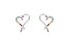 Indulgence - Rhodium Multi Heart Earrings