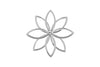 Indulgence- Rhodium Flower Crystal Brooch