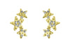 Indulgence - Gold Triple Star Crystal Earrings