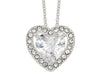 Indulgence - Silver CZ Crystal Heart Necklace