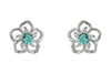 Indulgence - Rhodium CZ Crystal Flower Earrings