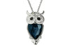 Indulgence -Silver Montana Diamond Owl Necklace