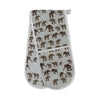 Oven Gloves - Elephants on Grey