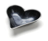 Brushed Black Heart Dish Small 11cm