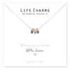 Life Charms -  3 Colour Gold CZ Pave Rings necklace