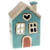 Village Pottery Heart House Tealight Teal