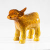 Brushed Gold Highland Cow XL 14cm