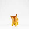 Brushed Gold Highland Cow Medium 6 cm