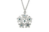 Indulgence - Flowers Sapphire Silver Necklace