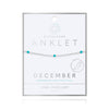 Joma Jewellery - December Birthstone Anklet In Turquois