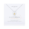 **Joma Jewellery - Birthstone A Little Necklace November Yellow Quartz
