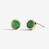**Joma Jewellery - Bohemia Green Agate Stud Earrings