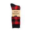 Merino Mix Walking Sock - Check 2pk Red Check/Charcoal Marl