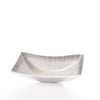 Brushed Silver Rectangular Bowl 25 cm