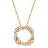 Indulgence - Gold Crystal Interlinked Rings Necklace