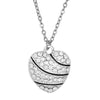 Indulgence - Rhodium Crystal Heart Stripe Necklace