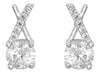 Indulgence - Rhodium CZ Crystal Stud Earrings