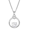 Indulgence - Rhodium CZ Crystal Ring Necklace